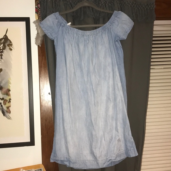 Denim off the shoulder dress, by Cloth & Stone - Picture 1 of 1